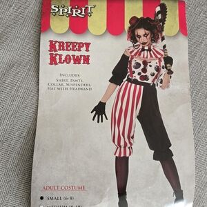 Spirit Kreepy Klown Costume - Red, Black, White
